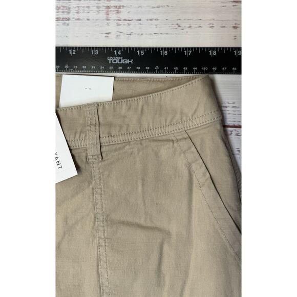 Lane Bryant Straight Leg Pants Women's Size 14 Khaki Cuff Ankle NWT - Picture 3 of 8